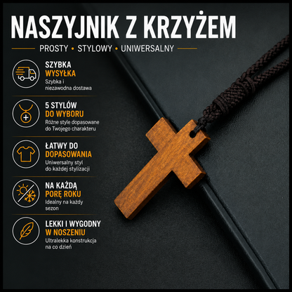 Ręcznie Rzeźbiony Drewniany Krzyżyk